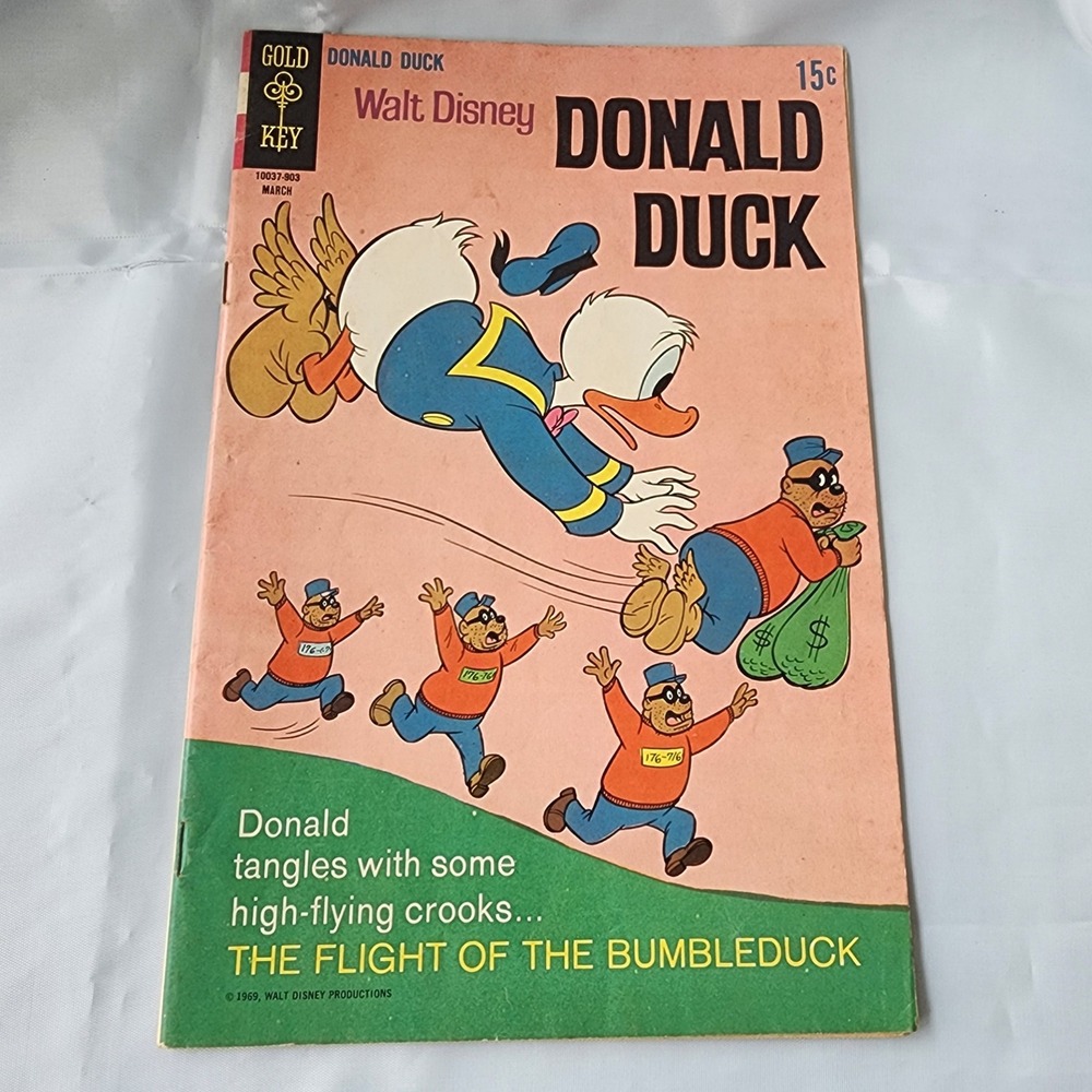 Walt Disney Donald Duck Comic Book Gold Key 1969 Vintage Collectible Rare VF Raw